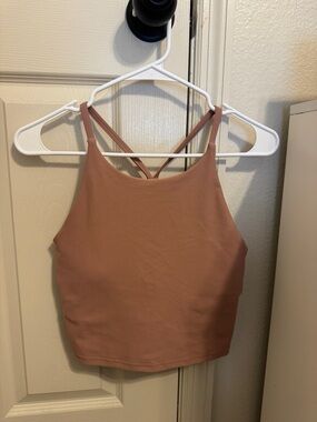 Old Navy Dusty Rose Crop Tank with Crisscross Straps